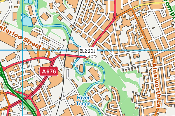 BL2 2DJ map - OS VectorMap District (Ordnance Survey)