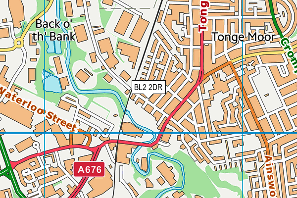 BL2 2DR map - OS VectorMap District (Ordnance Survey)