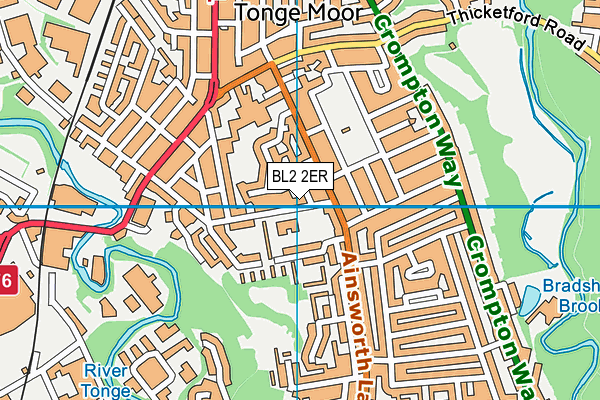 BL2 2ER map - OS VectorMap District (Ordnance Survey)
