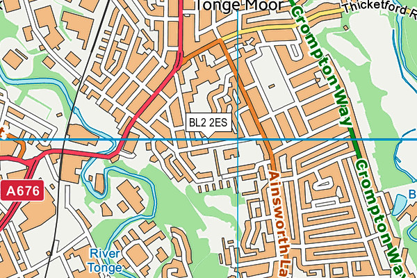 BL2 2ES map - OS VectorMap District (Ordnance Survey)