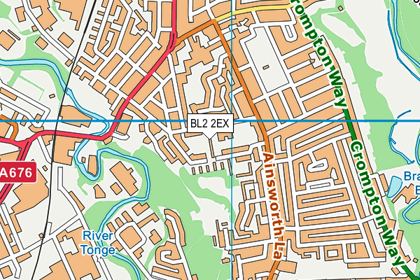 BL2 2EX map - OS VectorMap District (Ordnance Survey)