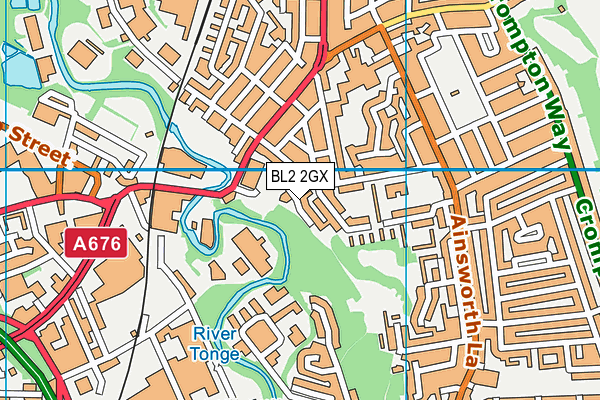 BL2 2GX map - OS VectorMap District (Ordnance Survey)
