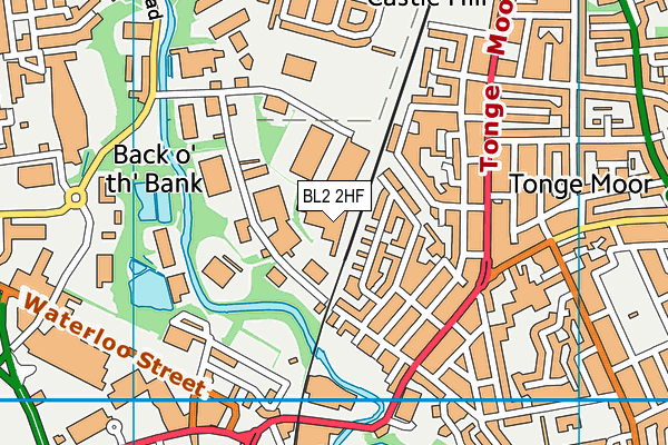 BL2 2HF map - OS VectorMap District (Ordnance Survey)