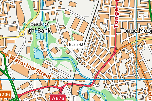 BL2 2HJ map - OS VectorMap District (Ordnance Survey)