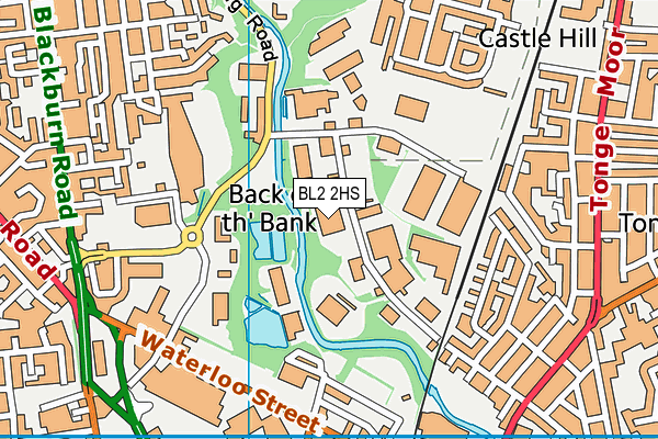 BL2 2HS map - OS VectorMap District (Ordnance Survey)