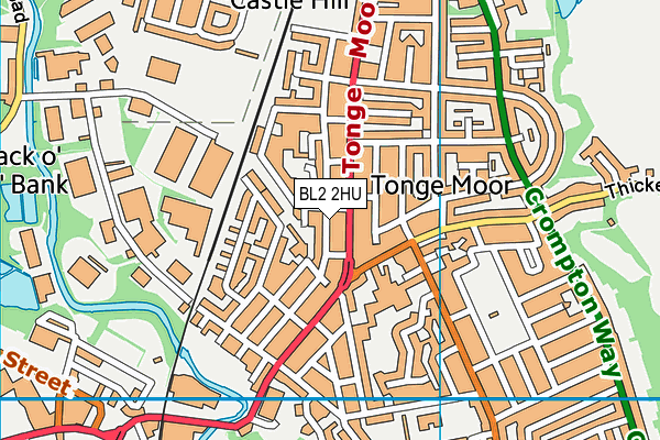 BL2 2HU map - OS VectorMap District (Ordnance Survey)