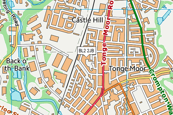 BL2 2JB map - OS VectorMap District (Ordnance Survey)