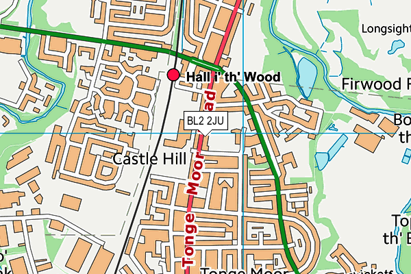 BL2 2JU map - OS VectorMap District (Ordnance Survey)