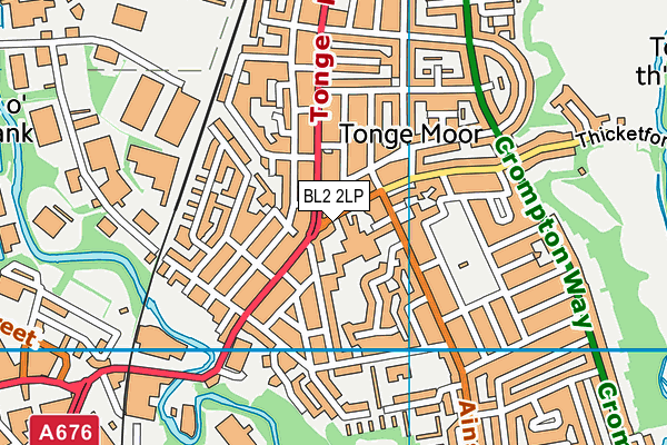 BL2 2LP map - OS VectorMap District (Ordnance Survey)