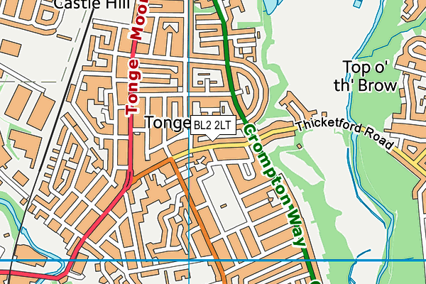 BL2 2LT map - OS VectorMap District (Ordnance Survey)