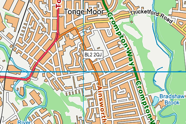 BL2 2QJ map - OS VectorMap District (Ordnance Survey)