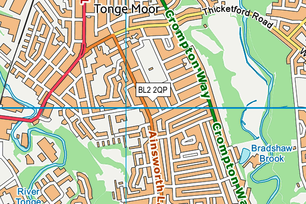 BL2 2QP map - OS VectorMap District (Ordnance Survey)