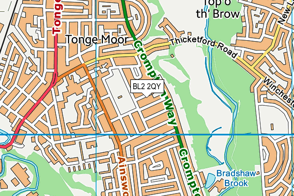 BL2 2QY map - OS VectorMap District (Ordnance Survey)