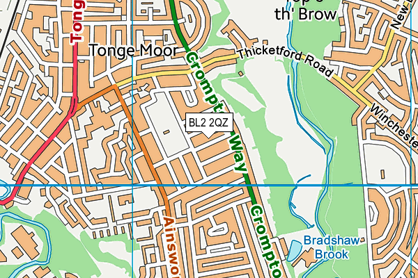 BL2 2QZ map - OS VectorMap District (Ordnance Survey)