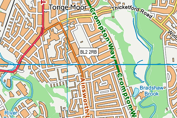 BL2 2RB map - OS VectorMap District (Ordnance Survey)