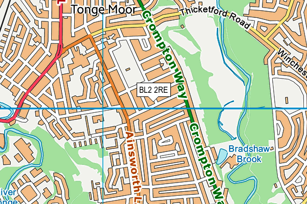 BL2 2RE map - OS VectorMap District (Ordnance Survey)