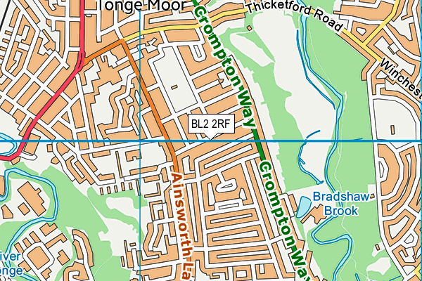 BL2 2RF map - OS VectorMap District (Ordnance Survey)