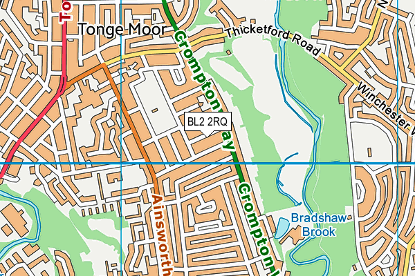 BL2 2RQ map - OS VectorMap District (Ordnance Survey)