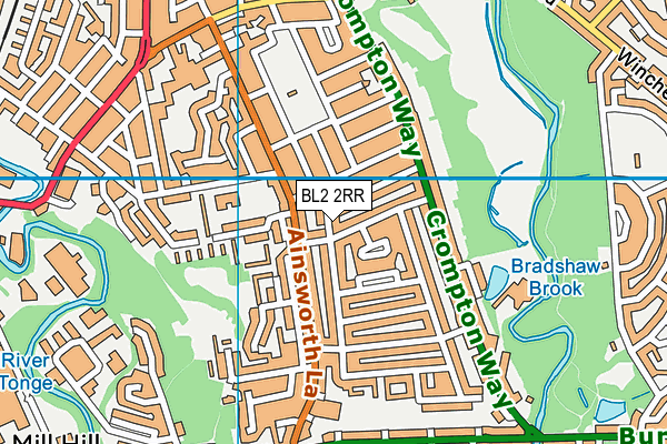 BL2 2RR map - OS VectorMap District (Ordnance Survey)