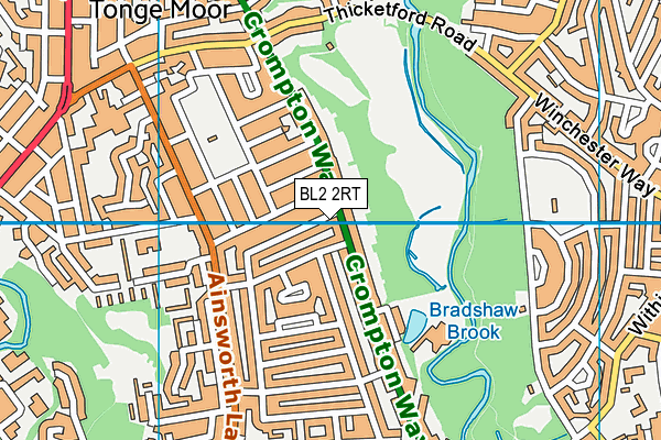 BL2 2RT map - OS VectorMap District (Ordnance Survey)
