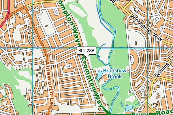 BL2 2SB map - OS VectorMap District (Ordnance Survey)