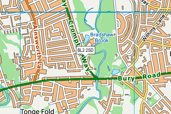 BL2 2SD map - OS VectorMap District (Ordnance Survey)