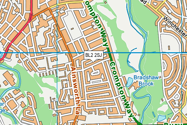 BL2 2SJ map - OS VectorMap District (Ordnance Survey)