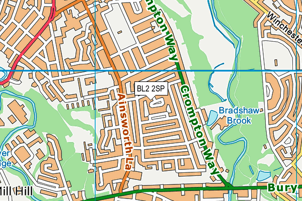 BL2 2SP map - OS VectorMap District (Ordnance Survey)