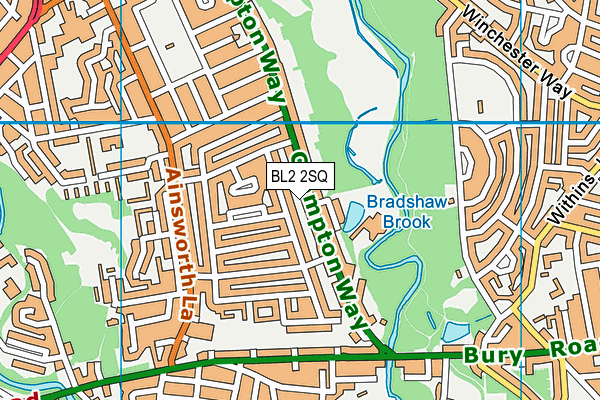 BL2 2SQ map - OS VectorMap District (Ordnance Survey)