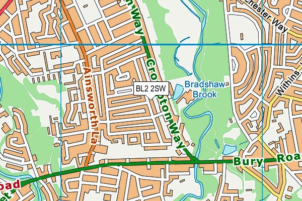 BL2 2SW map - OS VectorMap District (Ordnance Survey)