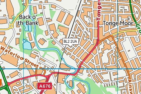 BL2 2UA map - OS VectorMap District (Ordnance Survey)