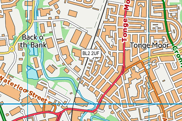 BL2 2UF map - OS VectorMap District (Ordnance Survey)