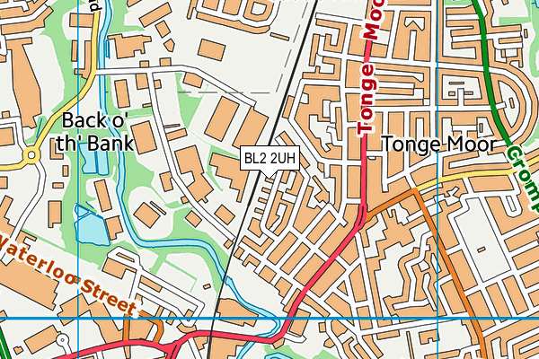 BL2 2UH map - OS VectorMap District (Ordnance Survey)