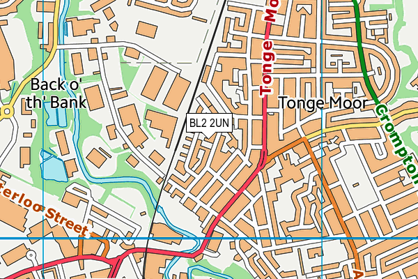 BL2 2UN map - OS VectorMap District (Ordnance Survey)