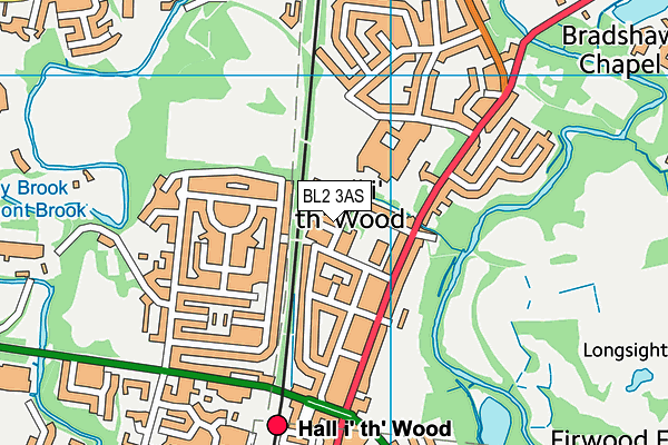 BL2 3AS map - OS VectorMap District (Ordnance Survey)