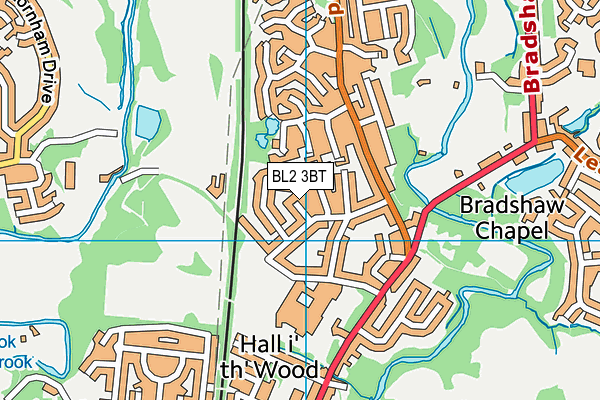 BL2 3BT map - OS VectorMap District (Ordnance Survey)
