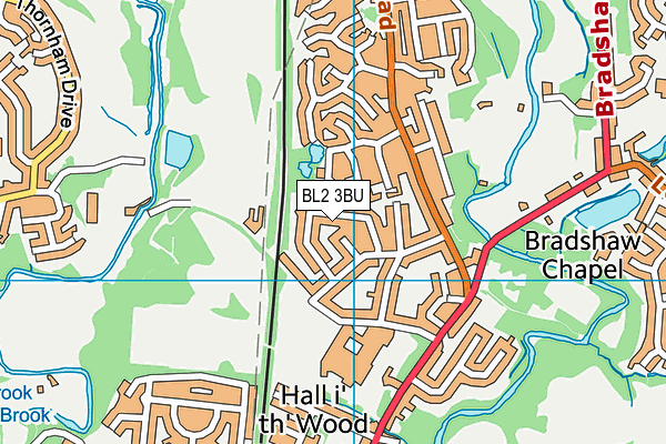 BL2 3BU map - OS VectorMap District (Ordnance Survey)