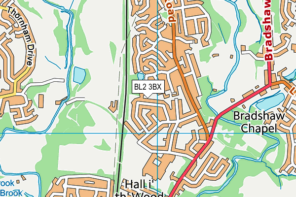 BL2 3BX map - OS VectorMap District (Ordnance Survey)