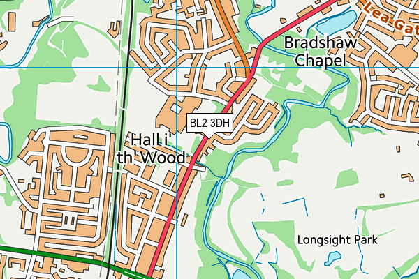 BL2 3DH map - OS VectorMap District (Ordnance Survey)