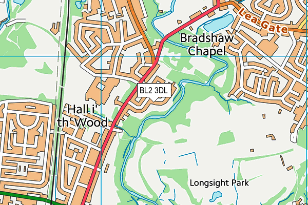 BL2 3DL map - OS VectorMap District (Ordnance Survey)
