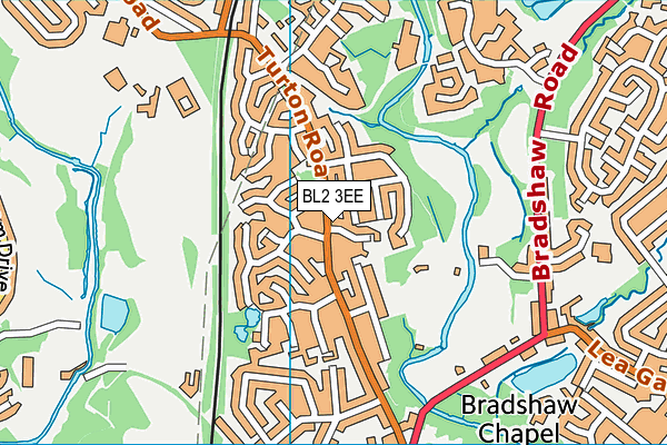 BL2 3EE map - OS VectorMap District (Ordnance Survey)