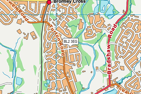 BL2 3EG map - OS VectorMap District (Ordnance Survey)