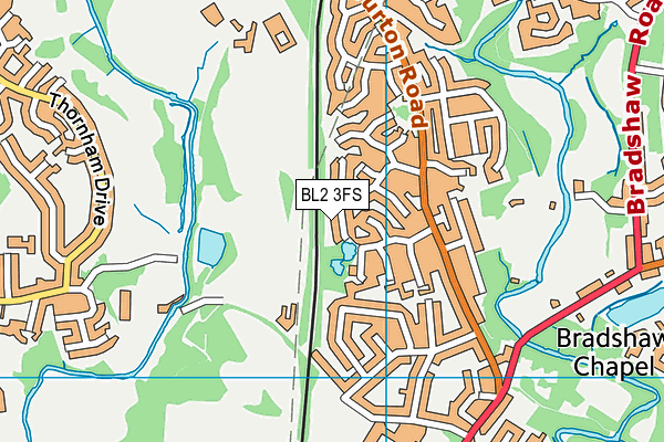BL2 3FS map - OS VectorMap District (Ordnance Survey)