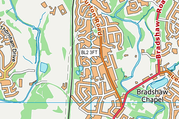 BL2 3FT map - OS VectorMap District (Ordnance Survey)