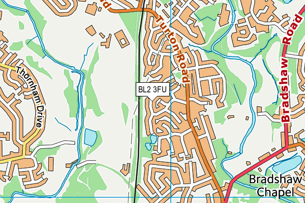 BL2 3FU map - OS VectorMap District (Ordnance Survey)