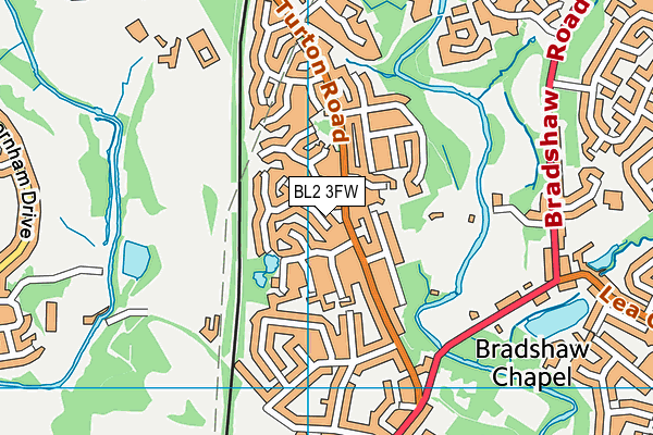 BL2 3FW map - OS VectorMap District (Ordnance Survey)