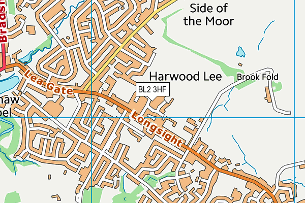 BL2 3HF map - OS VectorMap District (Ordnance Survey)