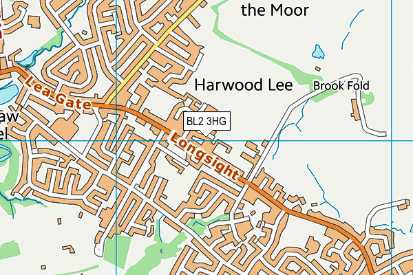 BL2 3HG map - OS VectorMap District (Ordnance Survey)