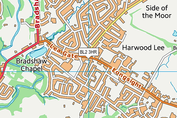 BL2 3HR map - OS VectorMap District (Ordnance Survey)