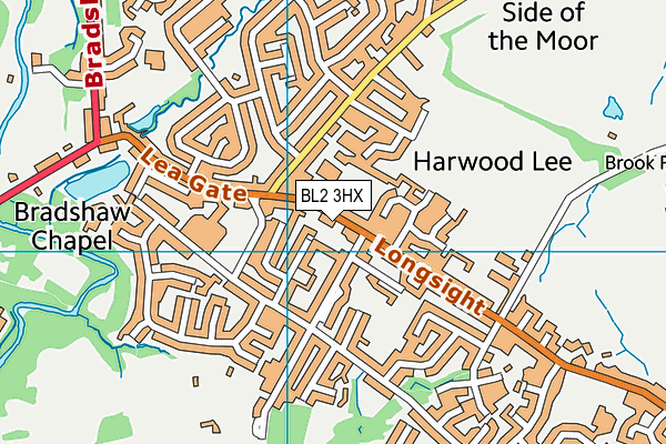 BL2 3HX map - OS VectorMap District (Ordnance Survey)